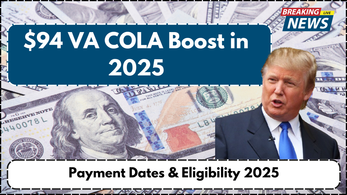 $94 VA COLA Boost in 2025: Check Eligibility, Payout Schedule & Key Updates