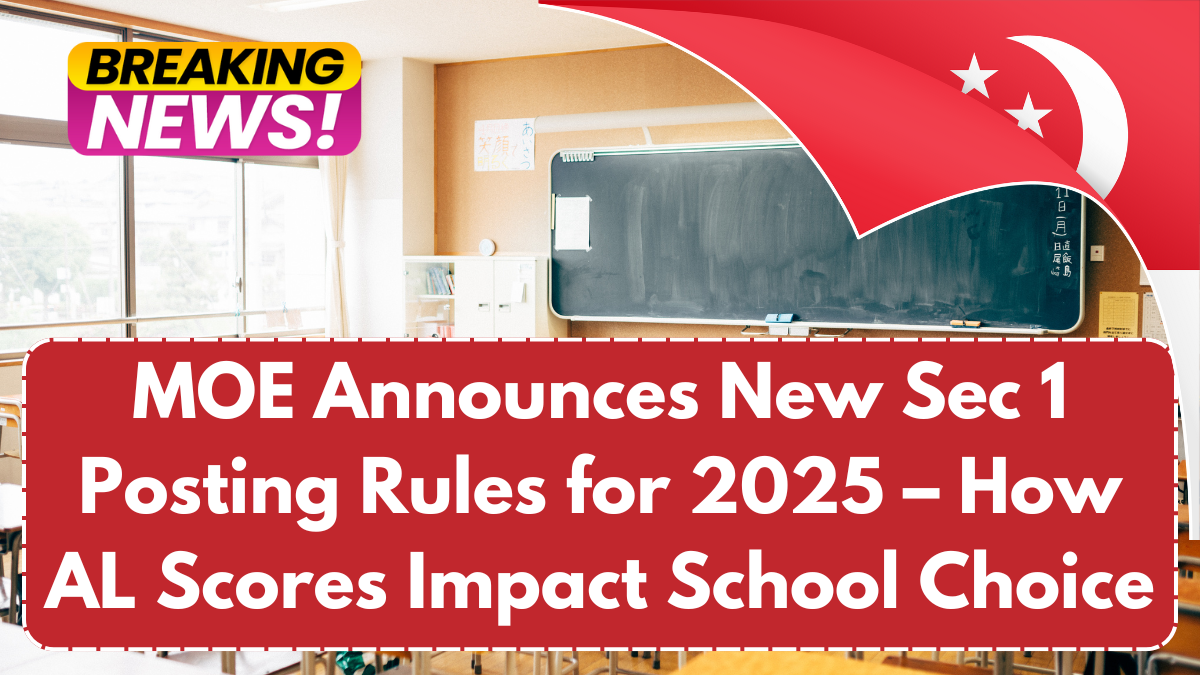 MOE Announces New Sec 1 Posting Rules for 2025 – How AL Scores Impact School Choice
