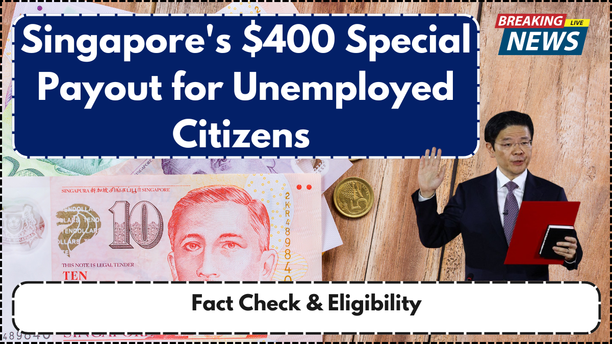 Singapore’s $400 Special Payout for Unemployed Citizens – Fact Check & Eligibility
